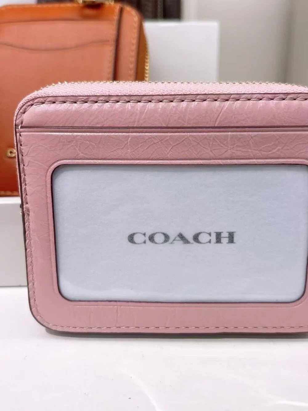 NWT Coach Zip Card Case With Quilting CEC51